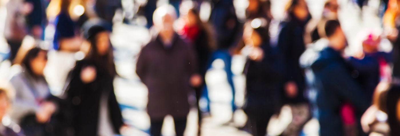 crowd walking Asheville